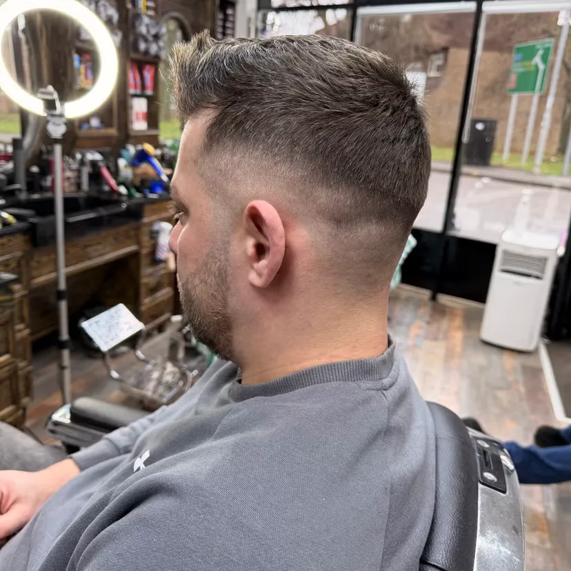 Modern fade haircut detail